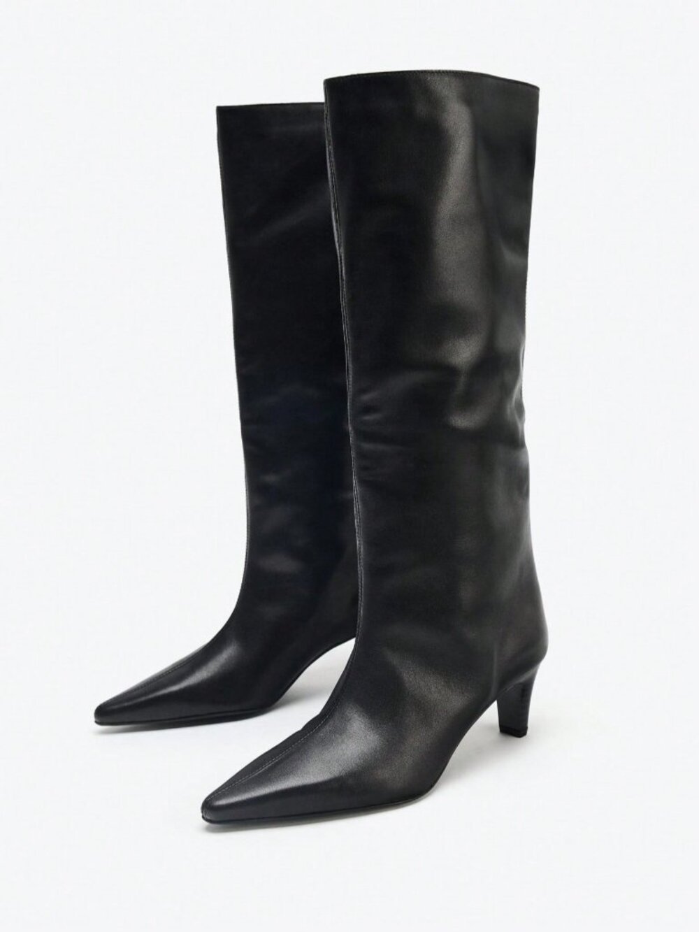 Black Western Women's Kitten Heel Boots - Picture 4 of 9